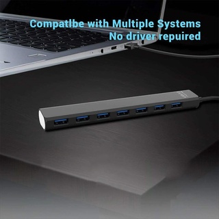 [Coco] USB 3 0 Hub Portable 7 Ports 5Gbps Overcurrent Protection Data Transmitting Indoor Household Cellphone Tablet #4