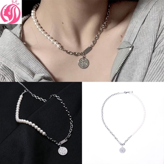 [xijing3] COD Pearl Round Necklace Hip Hop Choke Collar Clavicle Necklace 1pcs