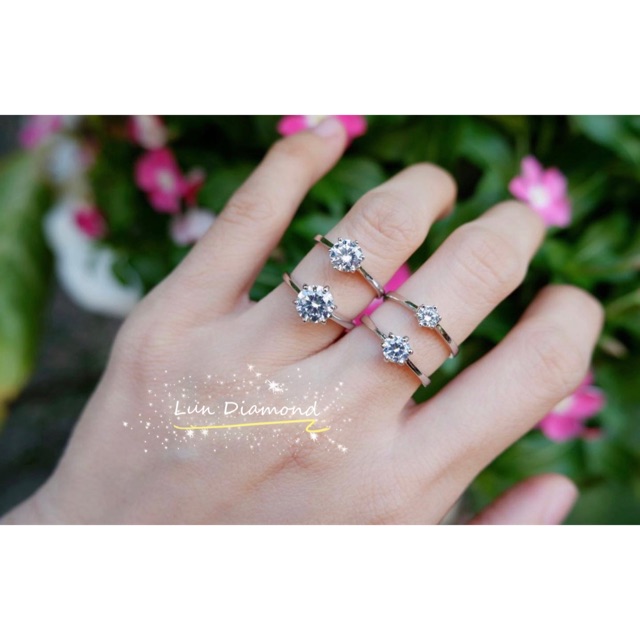 แหวนเพชรเม็ดเดี่ยว ทั้งหมด 4 ขนาด - Lun_Diamonds - Thaipick