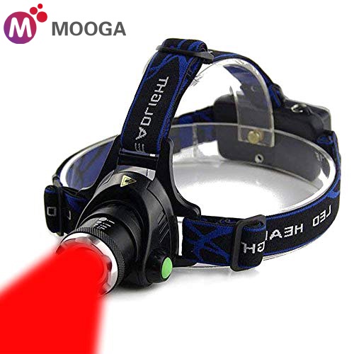 พร้อมสต็อกในประเทศไทย headlamp ไฟหน้าไฟแดง LED ไฟหน้าแบบชาร์จไฟได้ไฟหน้าล่าสัตว์ซูมได้