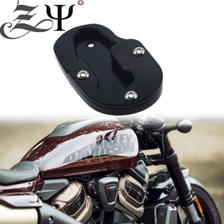 For Harley Sportster S RH1250 1250S 2021-2022 Motorcycle Accessories Foot Side Stand Enlarger Plate Kickstand Enlarge Ex