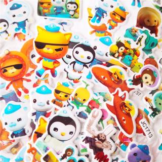 ▶ The Octonauts DIY Toys สติ๊กเกอร์ ◀ 1 Sheet / 5 Sheets Cartoon 3D DIY Educational Stickers Reward Bubble สติ๊กเกอร์