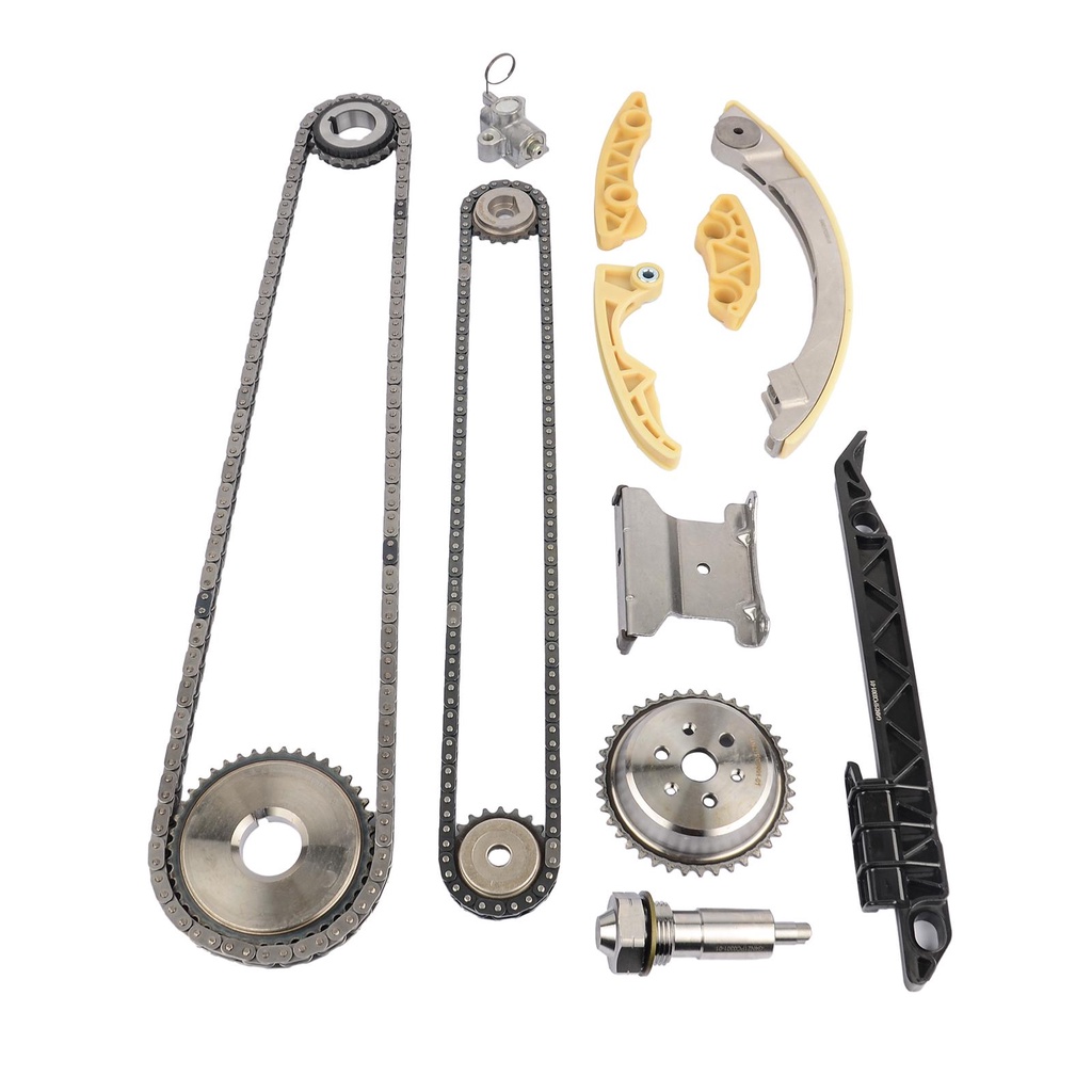 AP02 Engine Timing Chain Kit w/Chain Guide Tensioner Sprocket For Buick Chevy GMC Pontiac Saab Satur