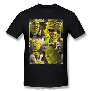 เสื้อยืดผ้าฝ้ายพิมพ์ลายขายดี เสื้อยืด ผ้าฝ้ายแท้ พิมพ์ลาย Shrek Comedy Film สวมใส่สบาย สไตล์ฮาราจูกุ สําหรับผู้ชาย