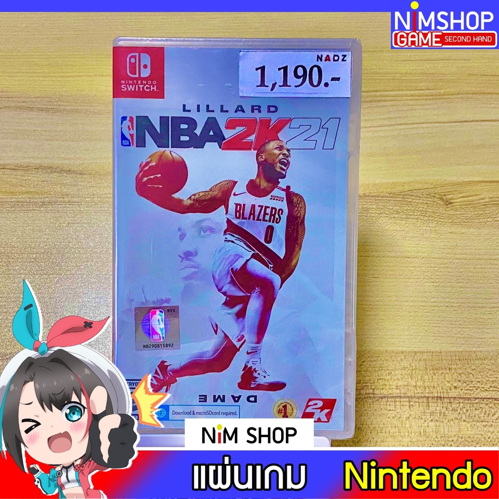 (มือ1)(มือ2) Nintendo Switch : NBA 2K21 แผ่นเกม มือหนึ่ง มือสอง สภาพดี