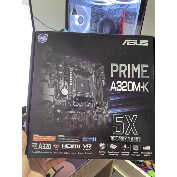 asus mainboard (am4)prime a320m-k มือสองสภาพนางฟ้า