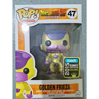 Sdcc 2015 ฟิกเกอร์ FUNKO POP GOLDEN FRIEZA Red Eyes 47 DRAGON BALL Z พร้อมตัวป้องกัน