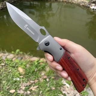 Browning มีดพับเดินป่า มีดพับตั้งแคมป์ จับถนัดมือ แข็งแรงคมกรีบ Folding Knife Outdoor Multifunctional Portable Knife