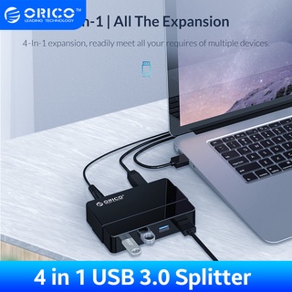 ORICO 4928U3 4 พอร์ต USB 3.0 HUB 5Gbps แบบพกพา USB Splitter พร้อมอะแดปเตอร์ไฟ 12V สำหรับแล็ปท็อปเดสก์ท็อปอุปกรณ์เสริม