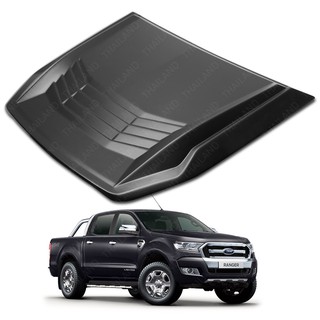 สกู้ปหลอก จมูกติดหลอก จมูกหลอก ใหญ่ สีดำด้าน สำหรับ Ford Ranger MC MK2 ปี 2015-2019