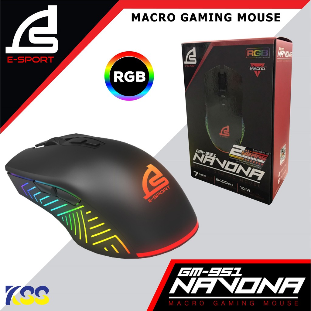MOUSE (เมาส์) SIGNO GAMING [NAVONA] GM-951 (BLACK)