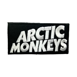 Arctic Monkeys ตัวรีดติดเสื้อ อาร์มรีด อาร์มปัก หมวก กระเป๋า แจ๊คเก็ตยีนส์ Hipster Embroidered Iron on Patch  DIY