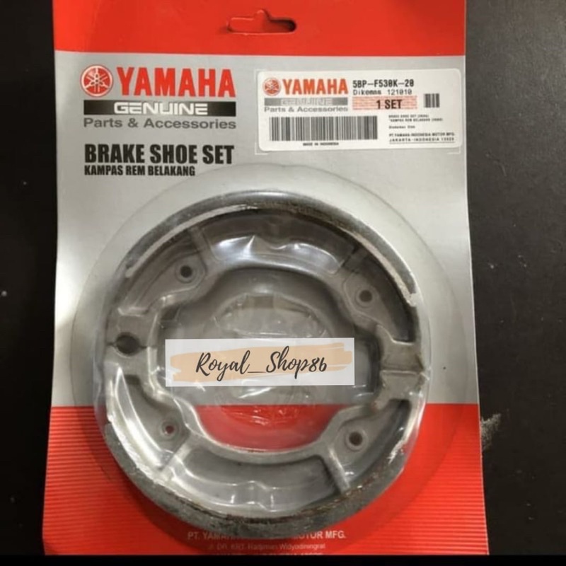 YGP ผ้าเบรกหลัง 5BP YAMAHA AEROX LEXI RX KING RXK SCORPIO VIXION BYSON RXZ 5BP-F530K-20 ต้นฉบับ