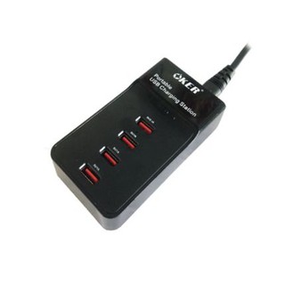 USB Charger ที่ชาร์จ 4 พอร์ต รุ่น UC-604(สีดำ)