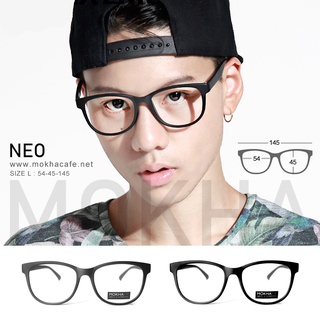 MOKHA แว่นตา NEO กรอบแว่น ทรงเหลี่ยม กรอบแว่น TR90 กว้าง 145 มม. (size L)