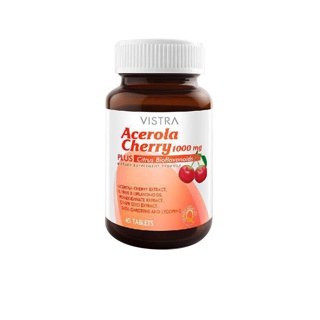 Exp.8/24 Vistra Acerola Cherry 1000mg (100 เม็ด // 45 เม็ด) วิตามินซี วิสทร้า อะเซโรล่าเชอร์รี่