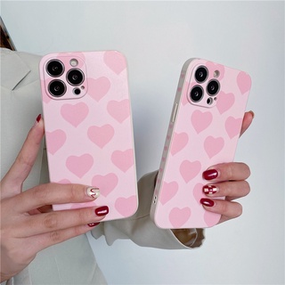 เคสโทรศัพท์มือถือ ซิลิโคนนุ่ม ลายหัวใจ สีชมพู สําหรับ Vivo Y75 5G Y01 Y01A T1X Y21A V2043 1901 1902 1904 1906 V2026 V2027 V2029 1915 1723 1820 1808 1812 1806 1907