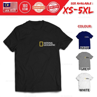 เสื้อยืดแขนสั้น TELNational Geographic Streetwear 180GSM Baju แขนสั้น [XS-5XL] NGE-0002pri AQ;