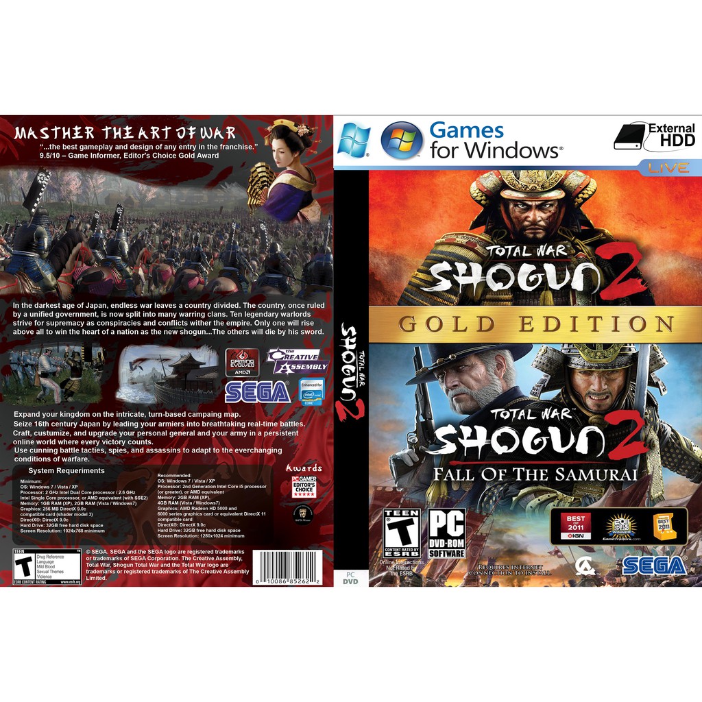 Total War - Shogun 2 - เกมพีซี Gold Edition [Pendrive INSTALLATION]