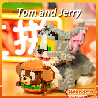 บล็อคตัวต่อนาโน รูป Tom and Jerry MOC ของเล่นสําหรับเด็ก