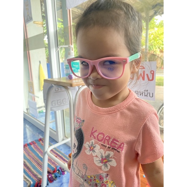 แว่นตาเด็กกรองแสงสีฟ้ากรอบซิลิโคน แว่นเด็กกรองแสงคอมพิวเตอร์ถนอมสายตา