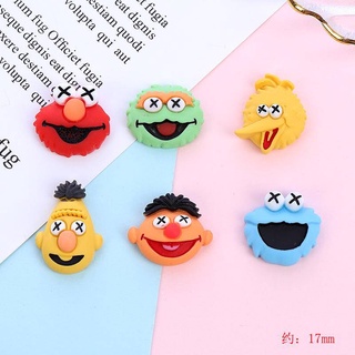 【🎈Ooyoudo】ตัวติด ลายการ์ตูน Sesame Street crocs jibz อุปกรณ์เสริม สําหรับตกแต่ง DIY【แตะผู้หญิง jibbitz อุปกรณ์เสริม】