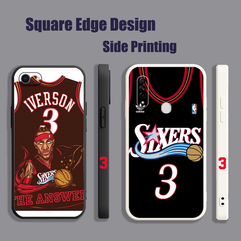 บาสเกตบอล Allen Iverson jersey WPT08 สําหรับ OPPO A12 A3S A5S A5 A7 A15 A15S A16 A16S A12E เคสโทรศัพ