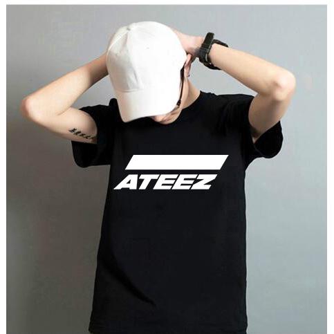 new t-shirt short sleeves  red-velvet ใหม่ ateez กำมะหยี่สีแดงสีดำผู้หญิงสีชมพูเสื้อยืดผ้าฝ้ายหลวม apink man hippop