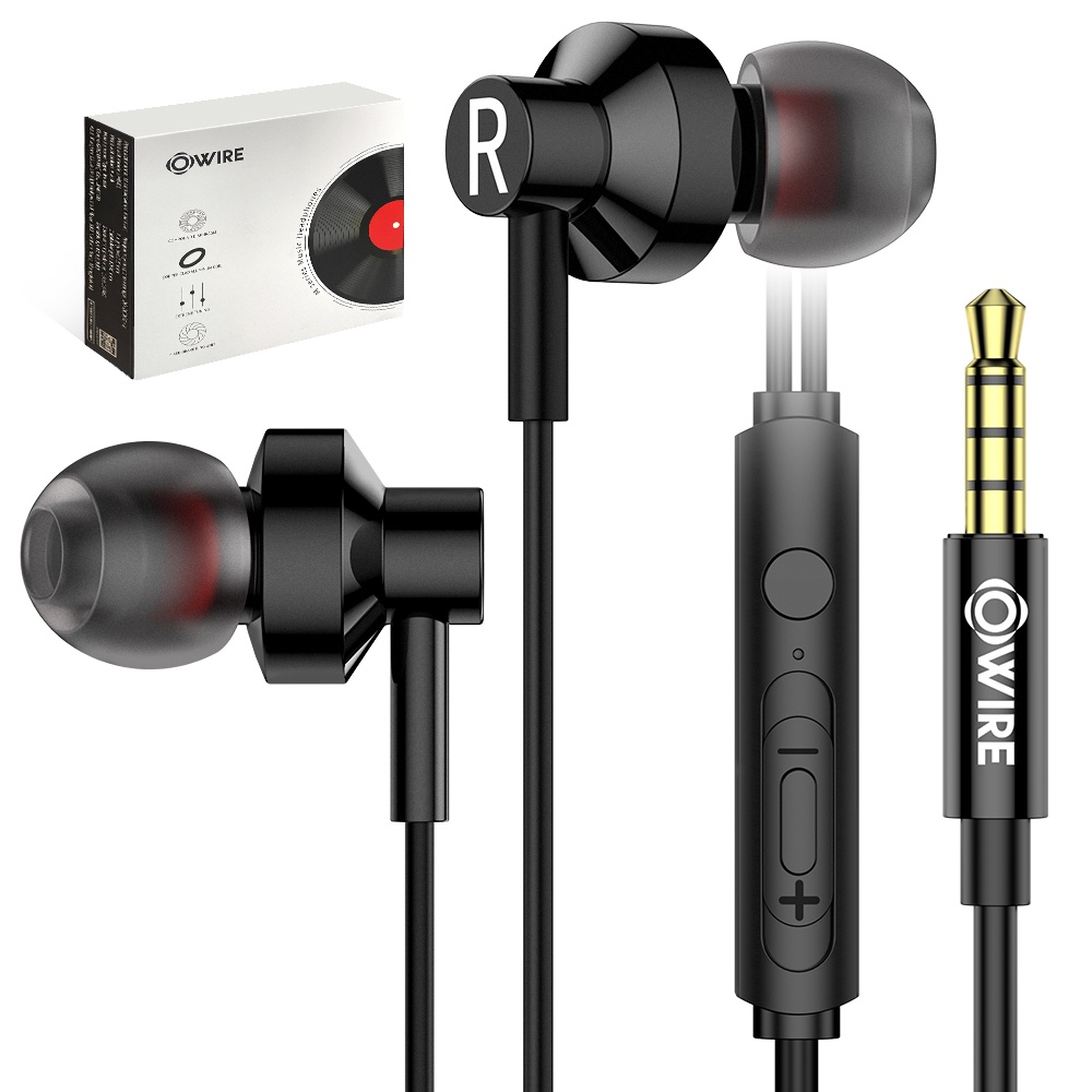OWIRE หูฟัง Earphone Sport Earbuds Stereo หูฟังอินเอียร์ ระดับเสียง HI-FI ไมค์เพิ่ม/ลดเสียง สายยาว