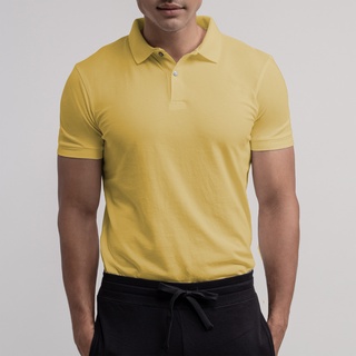 Noxx Polo T-shirt: เสื้อยืด โปโล สีเหลือง มัสตาร์ด