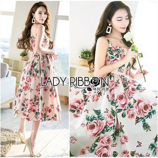 🎀 Lady Ribbons Made 🎀 Lady Amy Rose Blossom Printed Crepe Dress