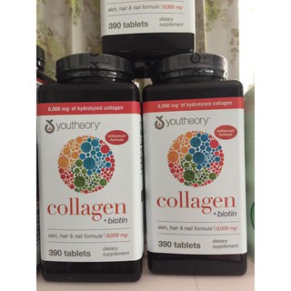 youtheory collagen+biotin 390 tablets