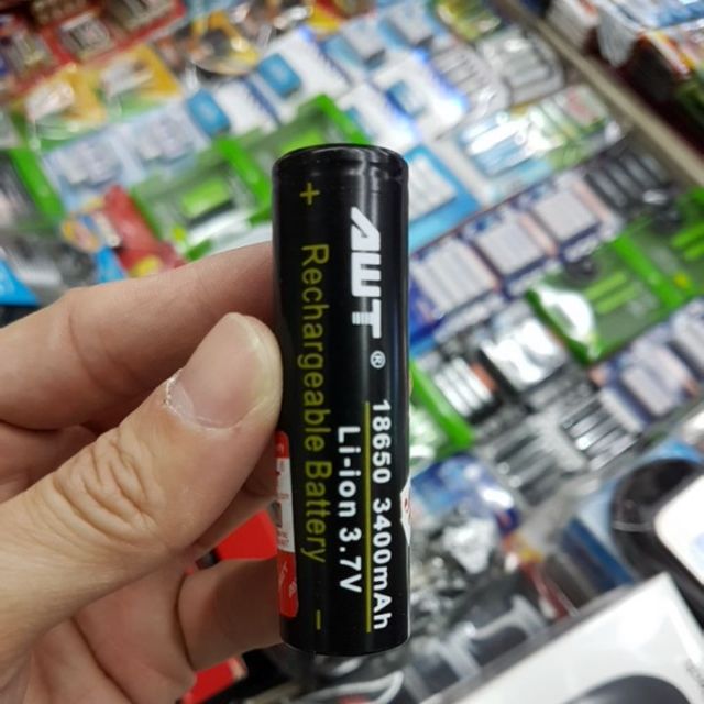 ถ่าน IMR 18650 3.7V AWT ดำ 3400mAh ของใหม่ ของแท้