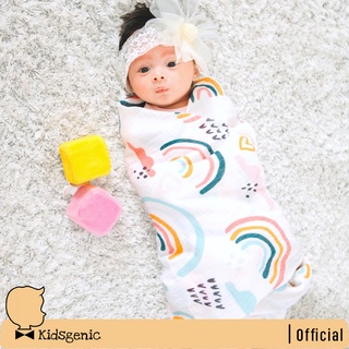 Kidsgenic Muslin Swaddle ผ้าห่อตัวเด็กแรกเกิด ผ้าห่อตัวมัสลิน ผ้ามัสลินแบมบู 120 ผ้าห่อตัวเด็กอ่อน ผ้าห่ม ผ้าคลุมให้นม