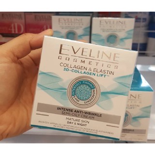 EVELINE - 3D Collagen Lift - Semi-greasy face cream with anti-wrinkle effect - Mature skin - 50 ml