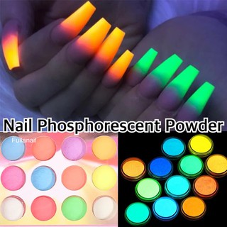 🪴ผงแต่งเล็บ ผงเรืองแสง ผงนีออน Glitter Nail Phosphorescent Powder