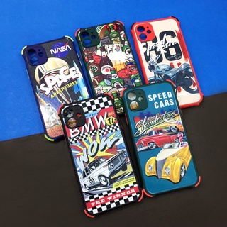 พร้อมส่งเคส I6 6+ 7 7+ XR X/XS 11 เคสกันกระแทกกันกล้อง เคสกันเลนส์กล้อง หลังขุ่น การ์ตูน วินเทจ ขอบสี เคสแฟชั่น