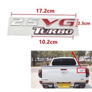 สติกเกอร์โลโก้ 2.5 วีจี เทอร์โบ มิตซูบิชิ ไทรทัน 2.5VG TURBO Sicker logo Rear Trunk Letter for Mitsubishi triton