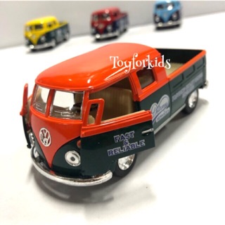 ✨🚘โมเดลรถเหล็ก รถโฟล์ค 1963 Volkswagen bus double cab pickup✨ โมเดลรถโบราณ