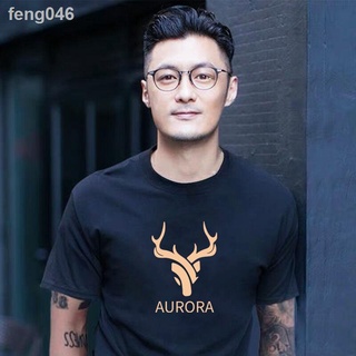 ✢✈▣Zhenyue OK Antlers สามเหลี่ยมแฟชั่นการพิมพ์แบรนด์แขนสั้นเสื้อยืดฤดูร้อนสไตล์ฮ่องกง Ins อินเทรนด์หลวม-Fitting เสื้อผ้า