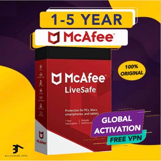 Mcafee Livesafe - ORIGINAL Antivirus UNLIMITED DEVICES ซอฟต์แวร์ป้องกันความปลอดภัย