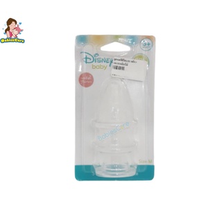 BabiesCare จุกนมซิลิโคนแกะลายดิสนีย์ (3 Pack Silicone Nipple) Disney baby BPA Free ลิขสิทธิ์แท้จุกแกะลาย ไซร์ S คอแคบ