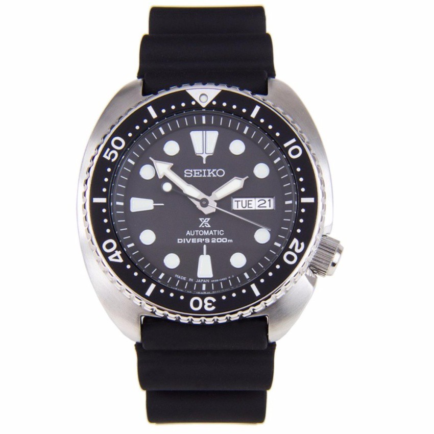 Seiko นาฬิกาข้อมือ Prospex Turtle Automatic Diver's 200M SRP777J1-Black