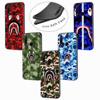 BAPE เคสโทรศัพท์มือถือลายการ์ตูนปลาฉลามสําหรับ Vivo Y15 Y19 Y30 Y50 S5 S7X30 X50 Pro Nex 3 2020