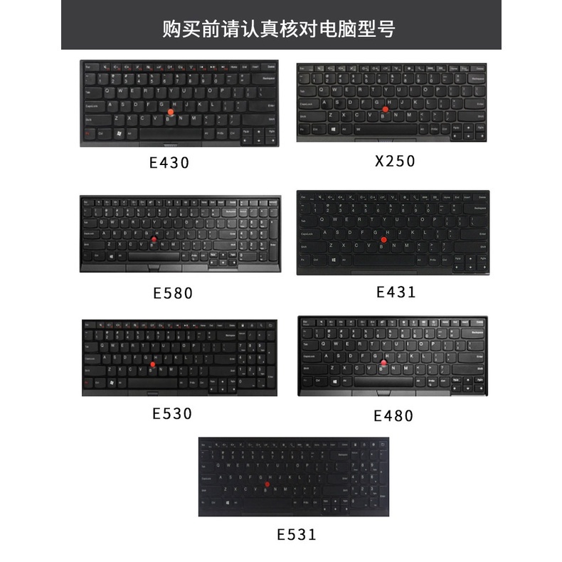 ฟิล์มติดแป้นพิมพ์สําหรับ Lenovo Thinkpad Lenovo E431 S2 X390 Full E480 X1 Wing E590 คีย์บอร์ด E580
#8
