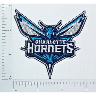 NBA Charlotte Hornets Basketball team sport โลโก้ ชาร์ลอต ฮอร์เน็ต เอ็นบีเอ บาสเก็ตบอล กีฬา ตัวรีดติดเสื้อ เย็บติดเสื้อ