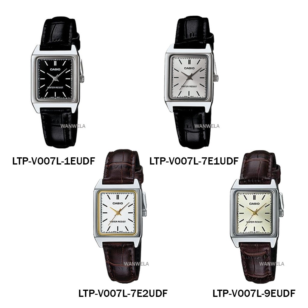 ของแท้ นาฬิกาข้อมือ Casio ผู้หญิง รุ่น LTP-V007 สายหนัง