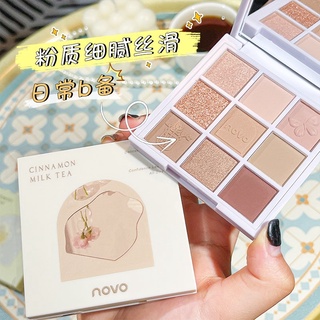 5462 (ใหม่/แท้)  NOVO พาเลทอายแชโดว์ 9 ช่อง กลิตเตอร์ ชิมเมอร์ แมท เนื้อใยไหม Eye shadow 9 colors