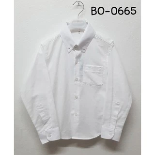 พร้อมส่ง ไซส์ 90-180 [แถมโบว์หูกระต่าย ฟรี!] เสื้อเชิ้ตเด็กสีขาว ใส่ออกงานได้ BO0665