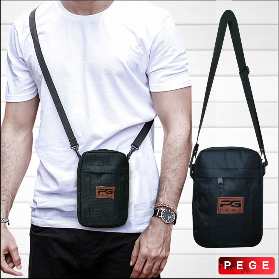 PIGE Mini Shoulder Bag Pouch Casual Mens Plain Korean Style - PG 8910